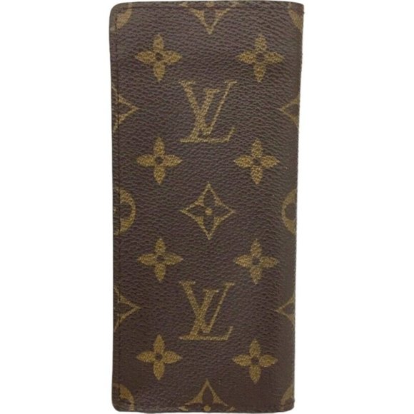 194171X Louis Vuitton Glasses Case Etui Lunettes Simple Brown Monogram - Picture 2 of 9
